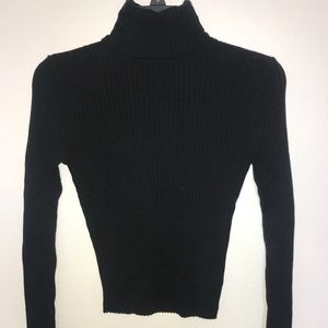 Black knit turtleneck